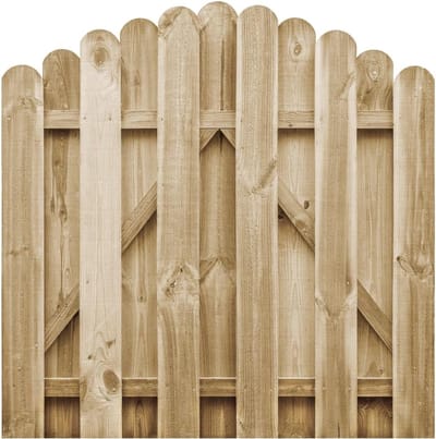 Tuinhek met Boogontwerp - Tuinpoort 100x100 cm - Geïmpregneerd Grenenhout - Weerbestendig & Stabiel - Rustieke Sierspijlenpoort