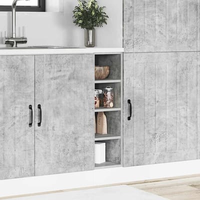 vidaXL - Onderkast - Riga - 20x44,5x81,5 - cm - bewerkt - hout - betongrijs