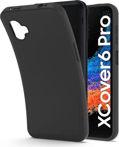 Casemania Hoesje Geschikt voor Samsung Galaxy XCover 6 Pro - Zwart - Siliconen Back Cover
