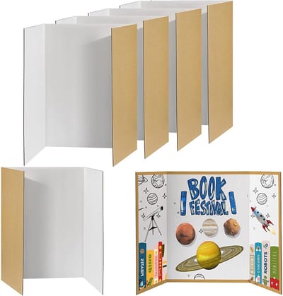 3-voudige presentatieborden set van 4 opvouwbaar school project display poster 24" x 15"