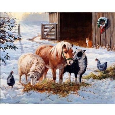 Diy Diamond Painting Boerderij Diamant Borduren Kruissteek Strass 20X30CM black