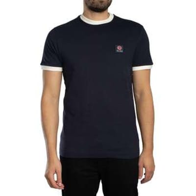 T-shirt Korte Mouw Trojan Vlag-embleem T-shirt met ringband