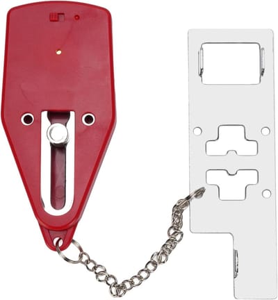 Draagbaar Deurslot - Extra Beveiliging - Reizen en Verblijf - 130 DB Alarm - 19.99 x 14 x 3 cm