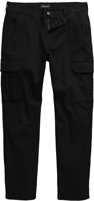 Men Plus - Heren - Cargobroek Buik-Fit Straight Fit - Zwart - Maat 70