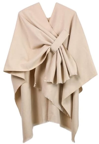 Dailygoods- Poncho Flexibel Ontwerp - Gebreide Poncho's - Sjaal Dames - Omslagdoek Dames - Super Zachte Pashmina - Bredere Cape Fit