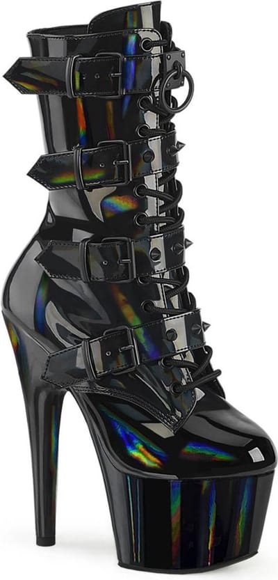 Pleaser - ADORE-1046 Plateau Laarzen, Paaldans schoenen - US 6 - 36 Shoes - Zwart