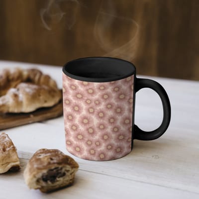 Magische Mok - Foto op Warmte Mokken - Koffiemok - Gerbera - Bloemen - Roze - Magic Mok - Beker - 350 ML - Theemok