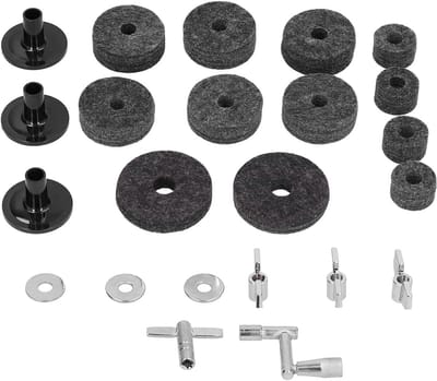 Bekkenviltsets Drumstel - Cimbaal Beschermers - Geluid Verbeteren - Duurzaam Materiaal - 23 Stuks Set