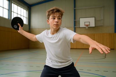 Duurzame Trainingsschijf van Zwart Rubber voor Atletiek en Krachttraining