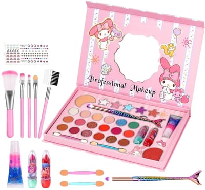 ApexArte® Make up Koffer Meisjes - Kinder Speelkoffer met Inhoud - Make Up Set voor Kinderen - Roze