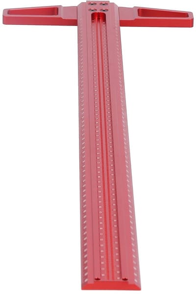 Store_9 - T-vormige liniaal - 600 mm - Precisie en gebruiksvriendelijk - Rood - Voor houtbewerking en tekenen - Geschikt voor glas en hout - Tekenr...