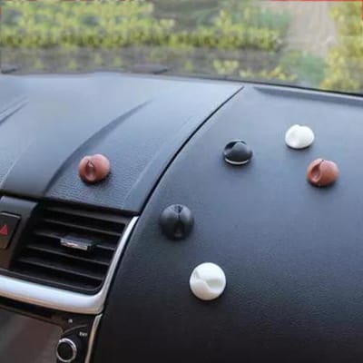 8 Stuks/3 Stuks/1 Stuks Auto Draad Koord Kabel Houder Tie Clips Lijn Fixer Organizer Drop lijm Random Color(1PCS) gray