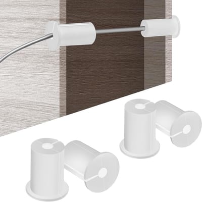 Allecto Plus - Set van 4 kabeldoorvoer voor wanddoorvoer met kabelbescherming - Compatibel met houder voor Starlink - Wit.