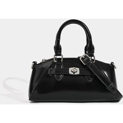 Koreaanse Versie Eenvoudige Handheld Shell Tas voor Dames Zoete Lente Koreaanse Versie Licht Luxe Textuur Veelzijdige Pendel Eén Schouder Crossbody Tas black