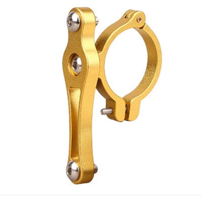 Adaptateur de porte-bidon de vélo réglable en alliage d'aluminium pour porte-bidon de vélo, adaptateur de montage pour guidon de diamètre 19-33 mm or