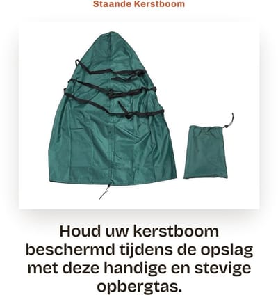 Dailygoods- Kerstboomtas Zware Kunststof - Stofdicht - Waterdicht - Trekkoordsluiting - Cinch-riemen - Grote Capaciteit - Eenvoudige Toegang - Kerstboomopbergtas