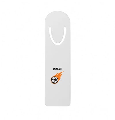 Hacebo® - Voetbal met eigen naam metalen boekenlegger - Voetbal - Voetballer - Sport Bladwijzer boekenleggers - 12.7 cm x 3.2cm