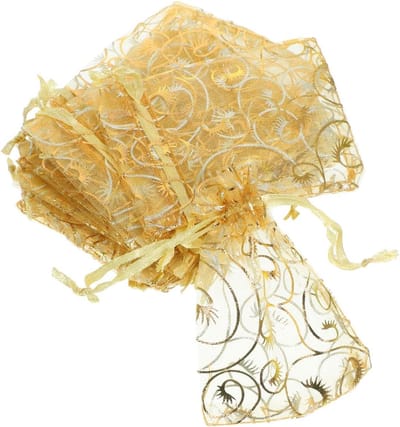 Organza Gift Bags - Drawstring Wedding Favor Pouch Jewelry Bags - 7 x 9 cm - Pack of 100