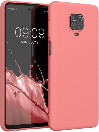 kwmobile telefoonhoesje geschikt voor Xiaomi Redmi Note 9S / 9 Pro / 9 Pro Max - Hoesje voor smartphone - Back cover in Pastelkleurig koraal