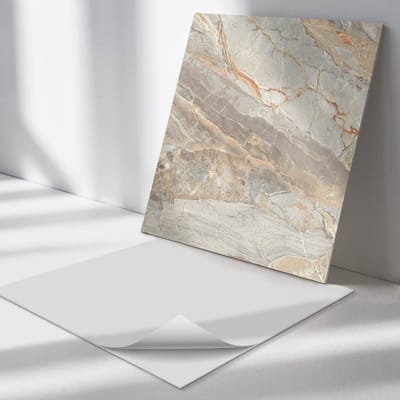 Wallfluent Vinyl Tegels - Marmerpatroon met Aderen Vinyl Wandtegels - 30 cm x 30 cm - Grijs PVC Tegels - Set van 9 - Vierkant PVC Tegels - Texturen Plaktegels - Wand PVC Tegels - Plaktegels Keuken en Badkamer