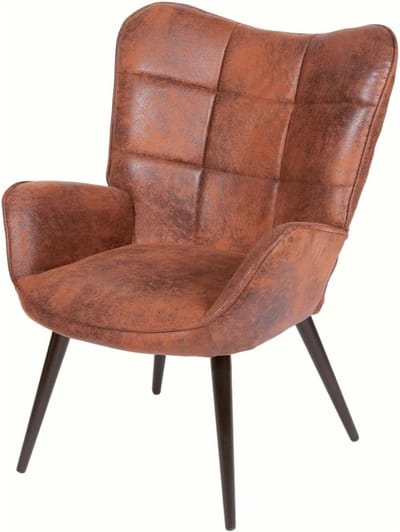 Moderne Eetkamerstoel - Scandinavisch Design - Luxe Gestoffeerd - Massief Eikenhouten Poten - Ergonomische Rugleuning - Max. 150 kg - bruin