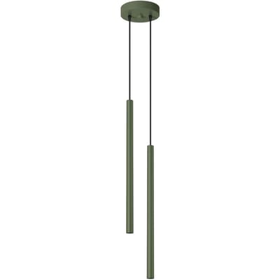 Sollux Lighting Hanglamp Pastelo - G9 - olijfgroen - staal - 104x15x15cm