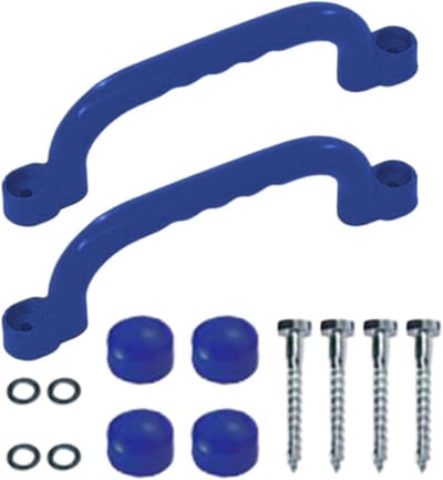 Klimgrepen Set - Veiligheidshandgrepen Speelplaats - Speeltoestellen Versterken - Weerbestendig ABS Materiaal - 2 Stuks - Blauw