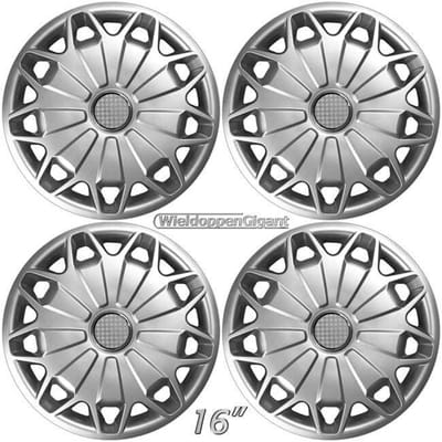 Wieldoppen set 16" passend voor FORD TRANSIT 2014- zilver + chroom ring. Set a 4 stuks (0419)