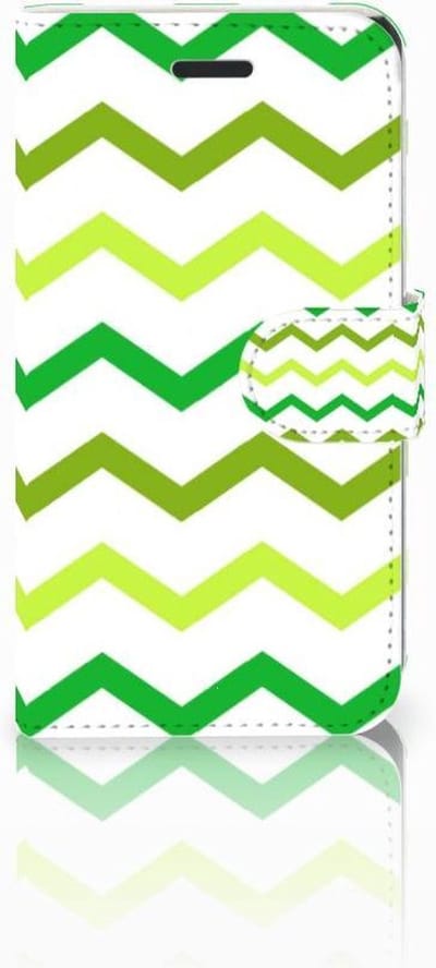 Boekhoesje voor Samsung Galaxy Xcover 3 | Xcover 3 VE Telefoon Hoesje Zigzag Groen