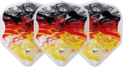 Dart Flights L-Style L1 EZ RYB Clear White voor Precisie en Controle