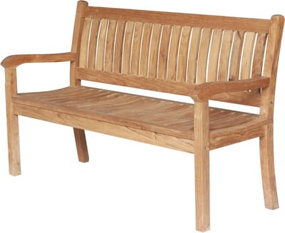 Teakea - Beaufort Teakhouten Tuinbank 150 cm - 3-Zits - Duurzame 3-Persoons Houten Parkbank