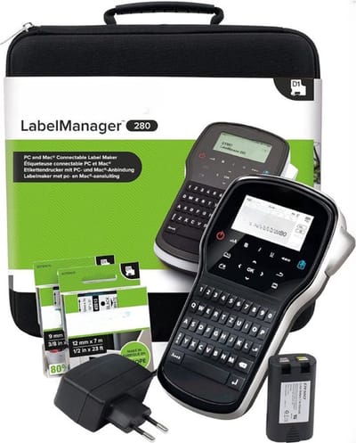 Thuys – Labelmaker – Lettertang – Labelwriter – Toetsen – Professioneel Design – Zwart