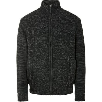 LIVERGY Gebreide heren vest (S, Donkergrijs)