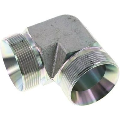 90° L-Koppeling G2'' Hoge Druk Staal  60° Conus 175bar Hydrauliek