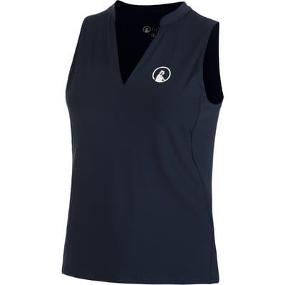 Quiet Please Slice Tanktop Dames-Donkerblauw