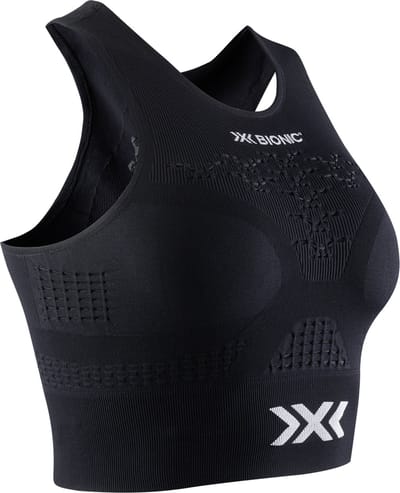 X-Bionic Energizer 4.0 Fitness Crop Top Dames Zwart/Wit - Maat XL