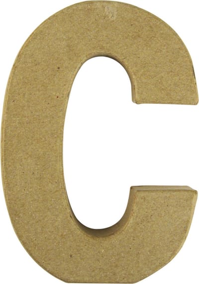 Papier mache letter C