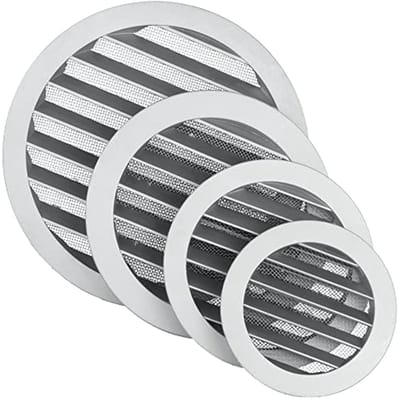 Rond Ventilatierooster 150 mm - Hoogwaardig Gegoten Aluminium Met Insectennet - Weerbestendig Voor Binnen En Buiten