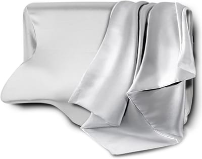 Zijdeachtige Kussensloop voor Geheugenfoam Kussen, 60x40cm, Ademend, Hypoallergeen en Zacht, Met Onzichtbare Rits voor Comfortabel Slapen