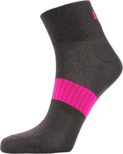 UphillSport - 2-Pack - Bamboe Sportsokken - Drooggevoel Zachte Stof - Heren / Dames - grijs / roze - 35-38 - 8469