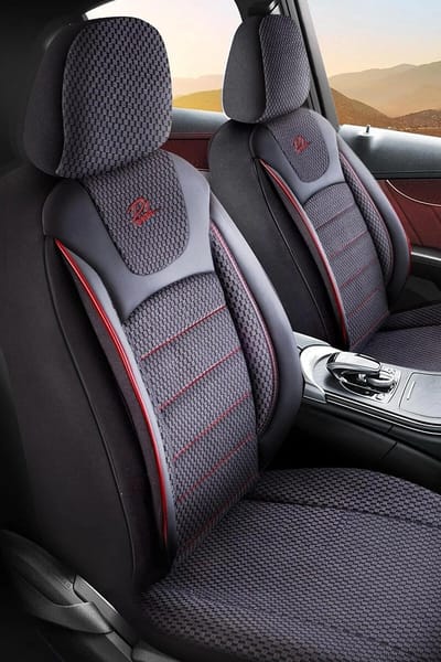 Stoelhoezen BYD ETP3 2024–heden – Prestige Rood – stoffen autostoelhoezen – praktische bescherming – perfecte pasvorm – slijtvast – eenvoudig te monteren – set voor Stoel/Stoel