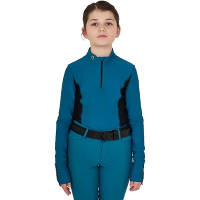 Meisjes wedstrijdpoloshirt met lange mouwen Equestro
