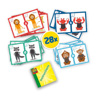 SES Creative 02407 - Zen Yoga Kaarten - Ademhalingsoefeningen - Mindfulness voor kinderen - 28 voorbeeldkaarten - Oefeningen bij emoties zoals blij of boos