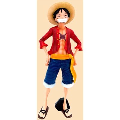 Figurine Anime One Piece 26cm Sourire Confident Luffy Visage Changeant Trois Formes Figurine d'Action Poupée Modèle PVC Jouets Collection Cadeaux red