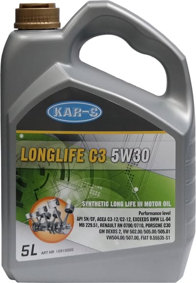 KAR-S - 5w30 motorolie - Volsynthetisch - Longlife C3 - 5 liter