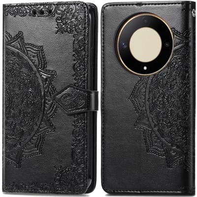 imoshion Hoesje - Geschikt voor Honor Magic 6 Lite - Mandala Bookcase - Zwart