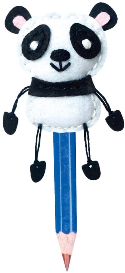 Avenir potloodtopper panda - kleurrijke panda potlood accessoire.
