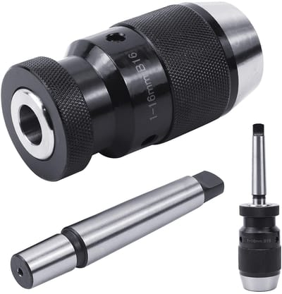 Ynkkvre - boorhouder - keyless B16 1-16 mm - boorhouder adapter met MK2 conische spantap - precisie boorhouder voor draaibank - boorhouder klem voor MK2 draaibank