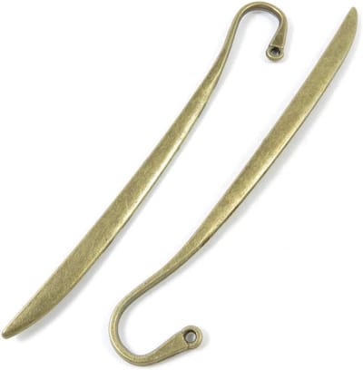 Bronzen Sieraden Charms - Boekwijzers Haarstokjes - Knutselen Sieraden Maken - Antieke Toon - 115x18mm - Antiek brons