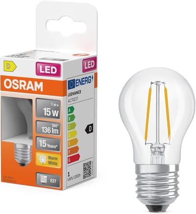 LED Filament Lamp E27 Kleine Bol Vorm 2700K Warm Wit 1W Decoratieve Verlichting